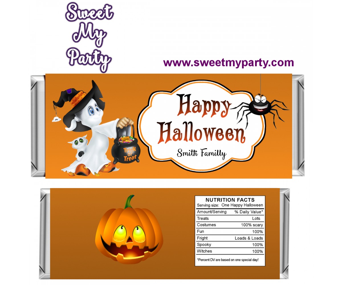 Halloween Candy Bar Wrappers, design 04